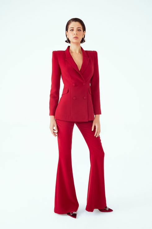 DOUBLE BREASTED JACKET RED - Barrus London